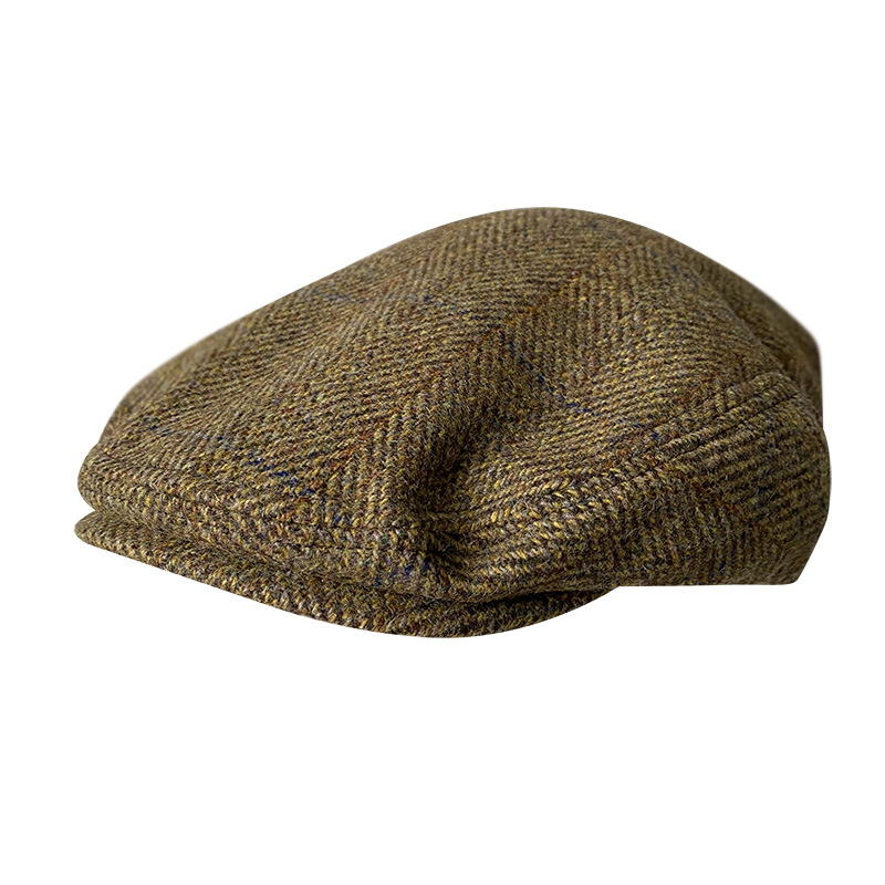 Striped Gray New Wool Flat Cap - Newsboy Cap Ivy review and price