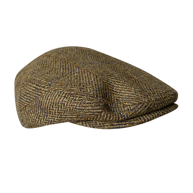 Striped Gray New Wool Flat Cap - Newsboy Cap Ivy review and price