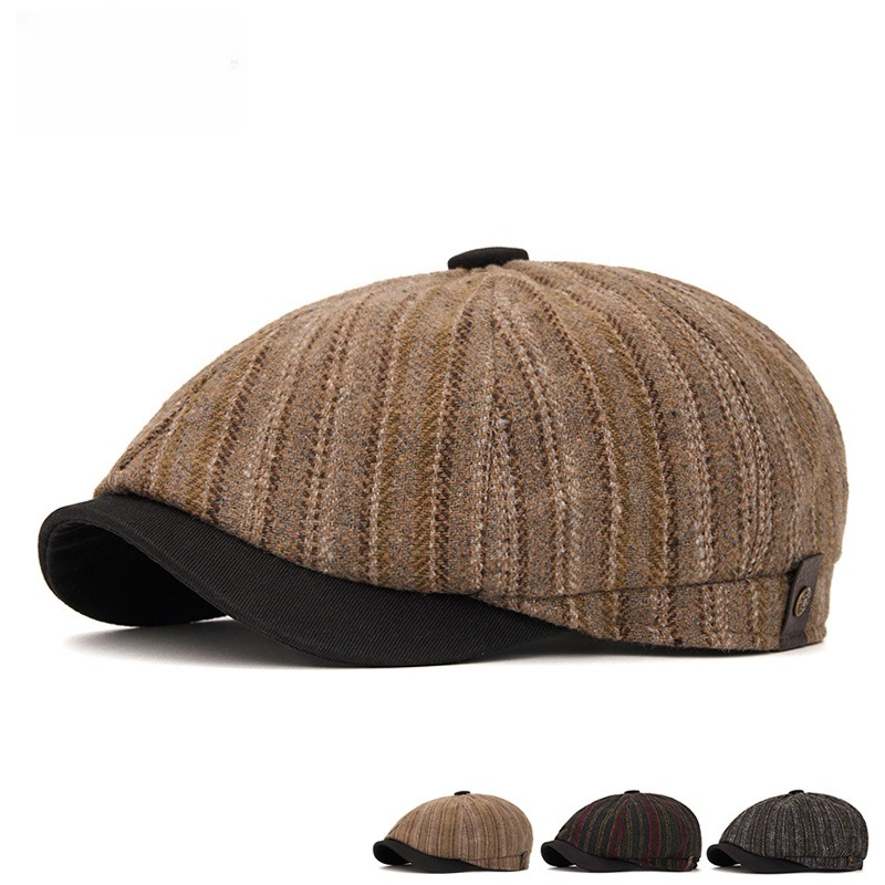 Unisex Striped Wool Blend News - Newsboy Cap Ivy review and price