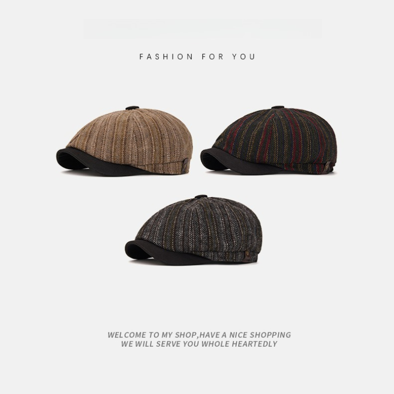 Unisex Striped Wool Blend News - Newsboy Cap Ivy review and price