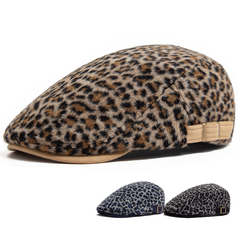 1pc Women Men Leopard Print Fl - Newsboy Cap Ivy review and price