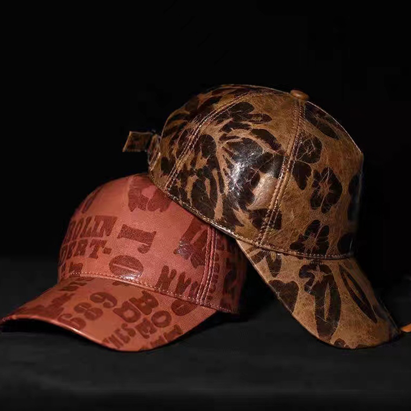 Letters Printed Leather Baseba - Baseball Cap Structured review and price
